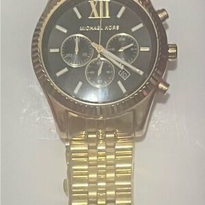 Michael Kors Gold and Black Chronograph Watch